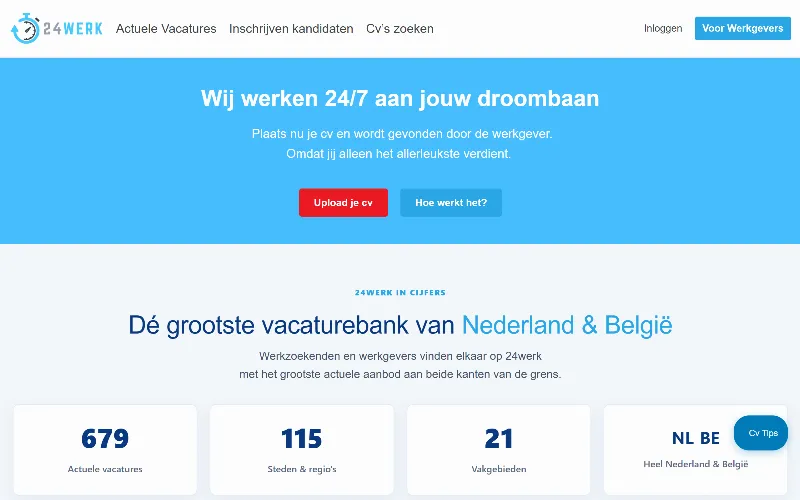 Startpagina van 24Werk