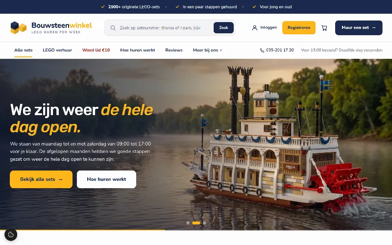 Startpagina van Bouwsteenwinkel