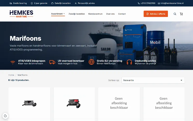 Een categoriepagina van Hemkes Maritime