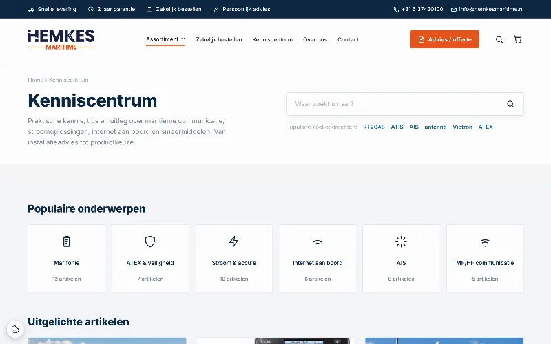 Het kenniscentrum van Hemkes Maritime
